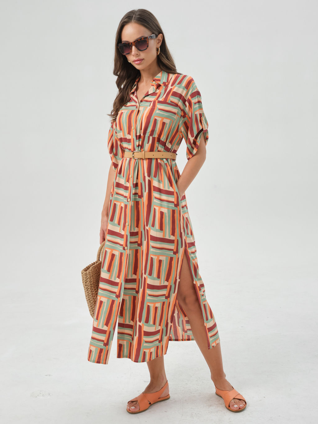 Платье из вискозы с принтом - Stilla фото 2