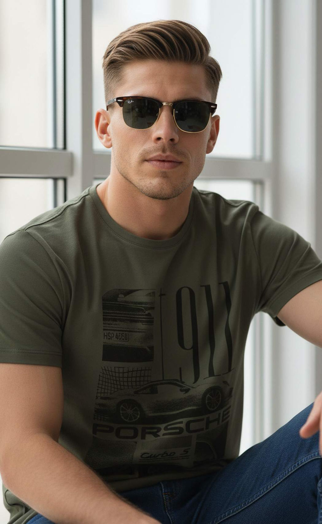 Футболка Fine Joyce F611-06-925 хаки  фото 3