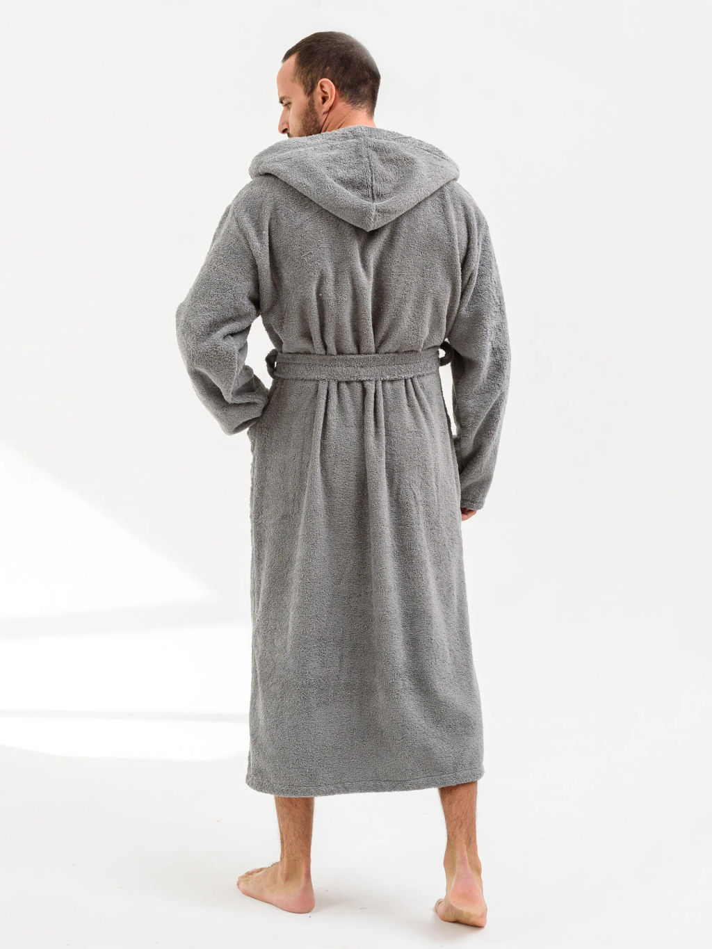 Хлопок 100% Халат махра Банный(капюшон) - Оптима фото 5