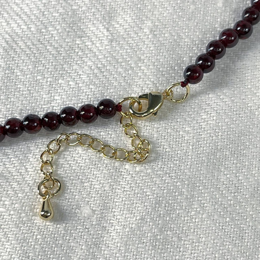 Колье из Граната и Жемчуга 42 см +