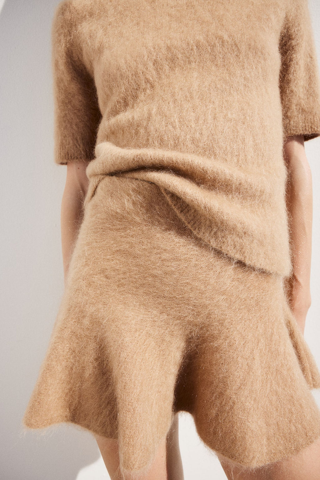 Falda con vuelo en mezcla de mohair - H&m фото 4