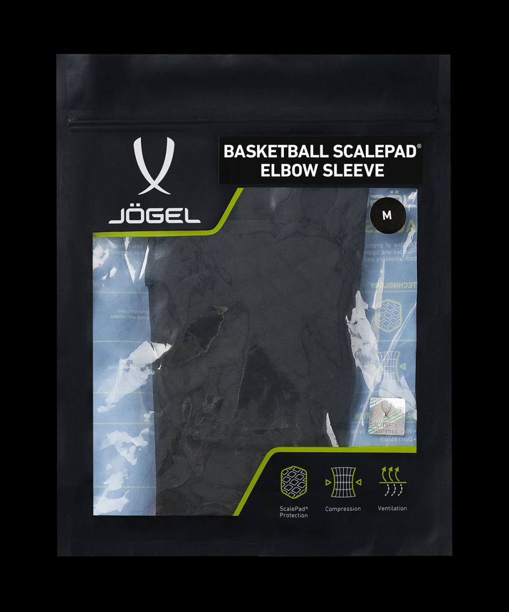 Рукав баскетбольный с защитой JOGEL SCALEPAD ELBOW SLEEVE, черный  фото 6