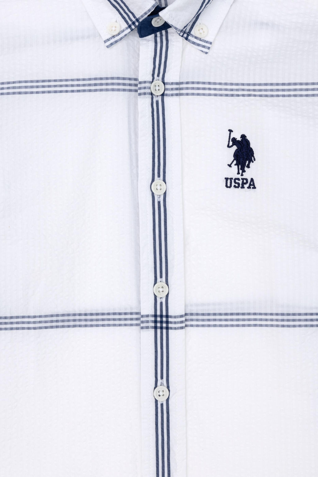 Рубашка для мальчика U.s. Polo Assn с длинным рукавом белая из хлопка  фото 9