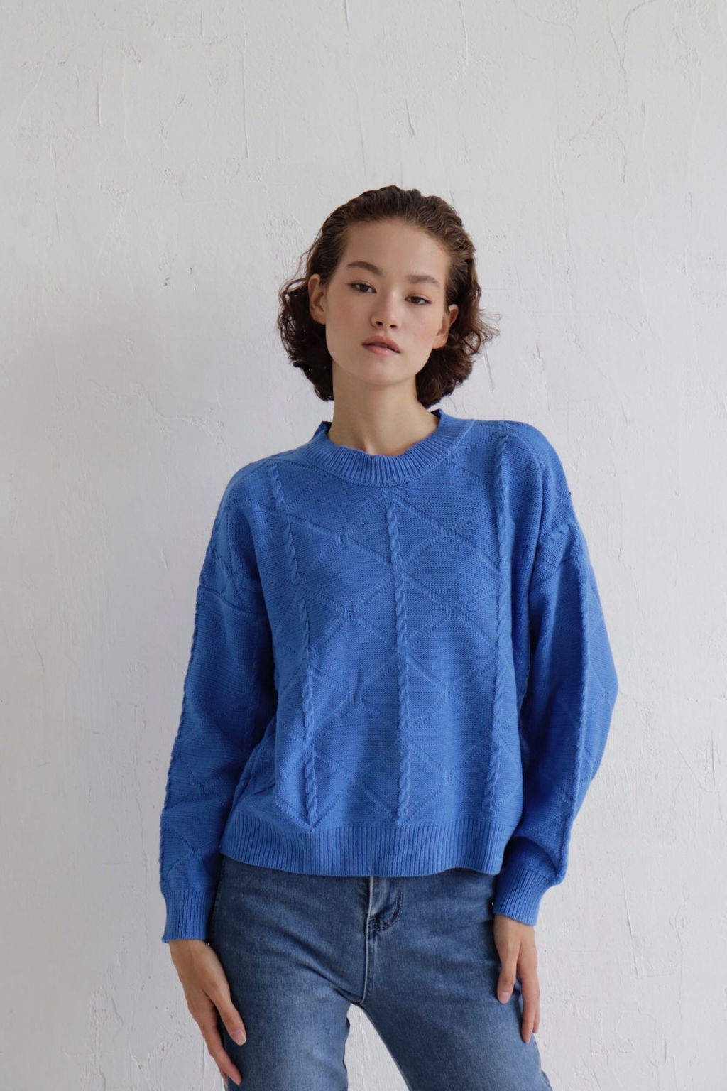 10019 Джемпер базовый голубой - Martichelli фото 8