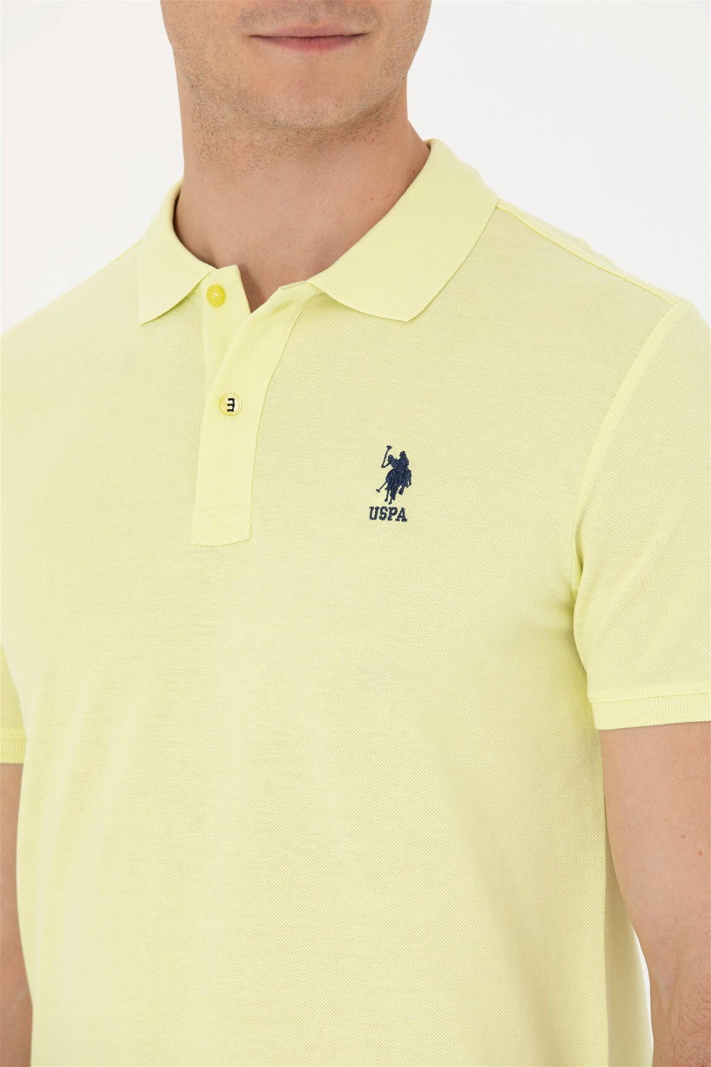 Мужская светло-желтая базовая футболка - U.s. polo assn фото 7