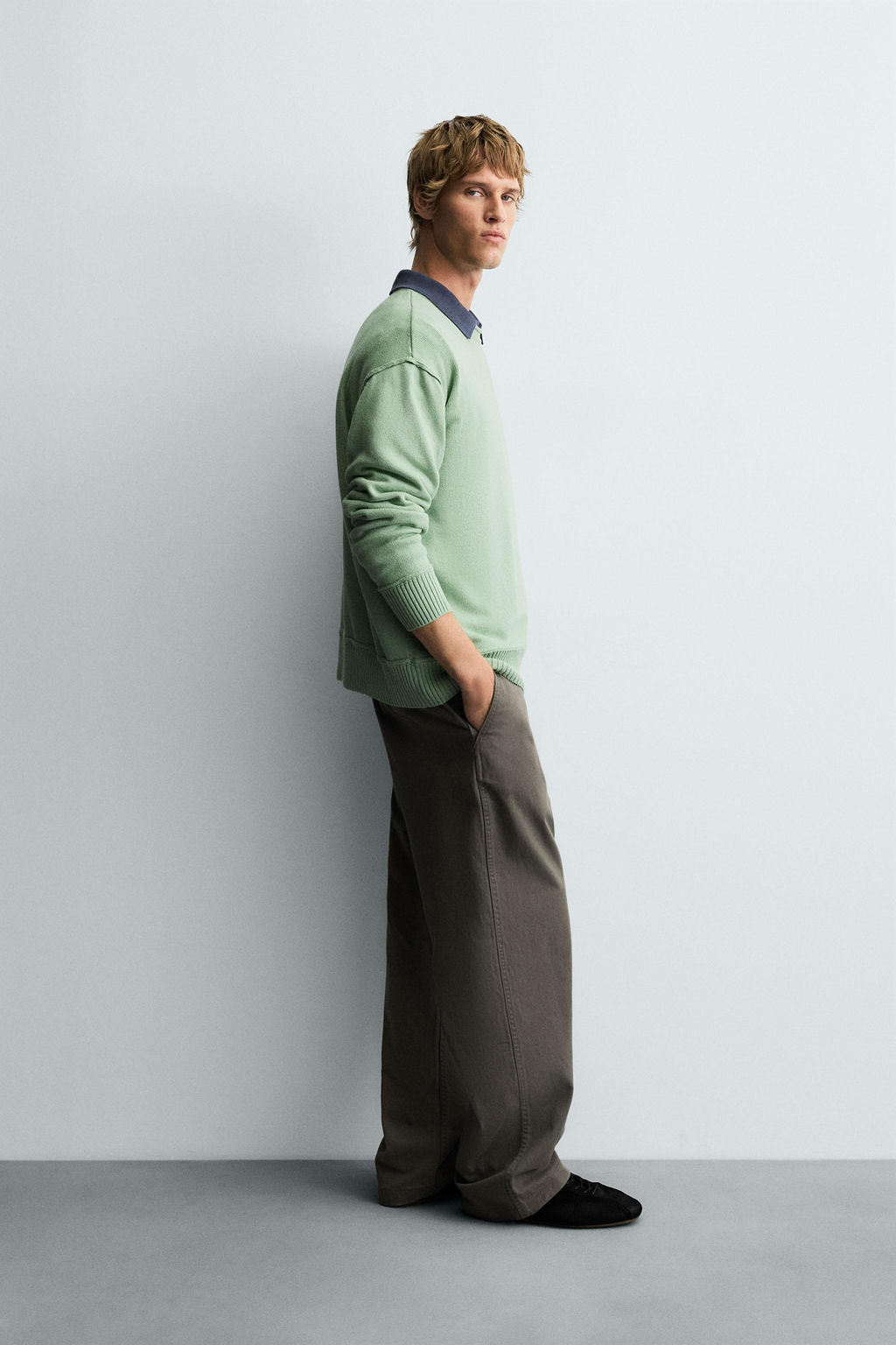 REVERSE EFFECT COTTON SWEATER - Zara фото 4