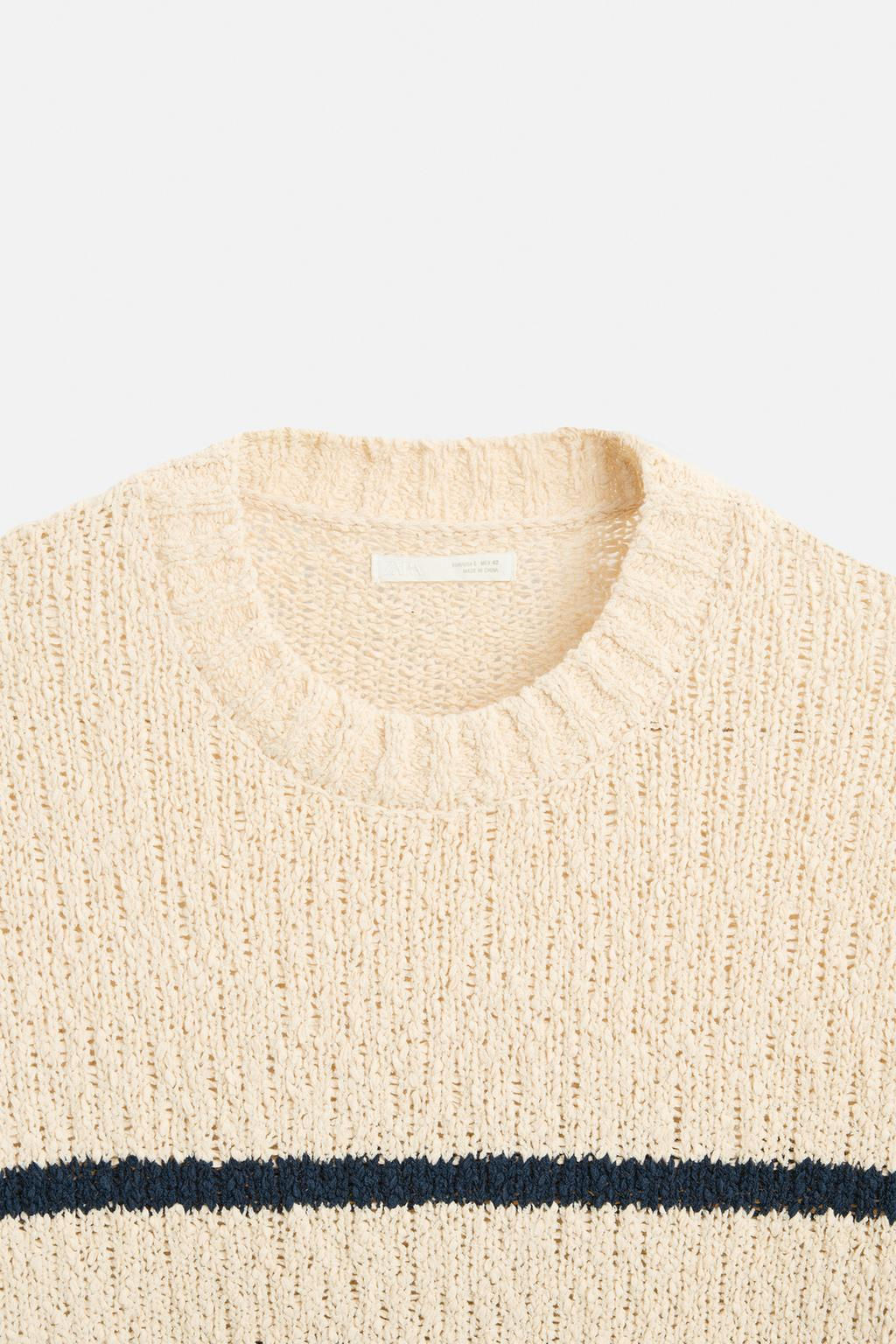 TEXTURED STRIPE SWEATER - Zara фото 9
