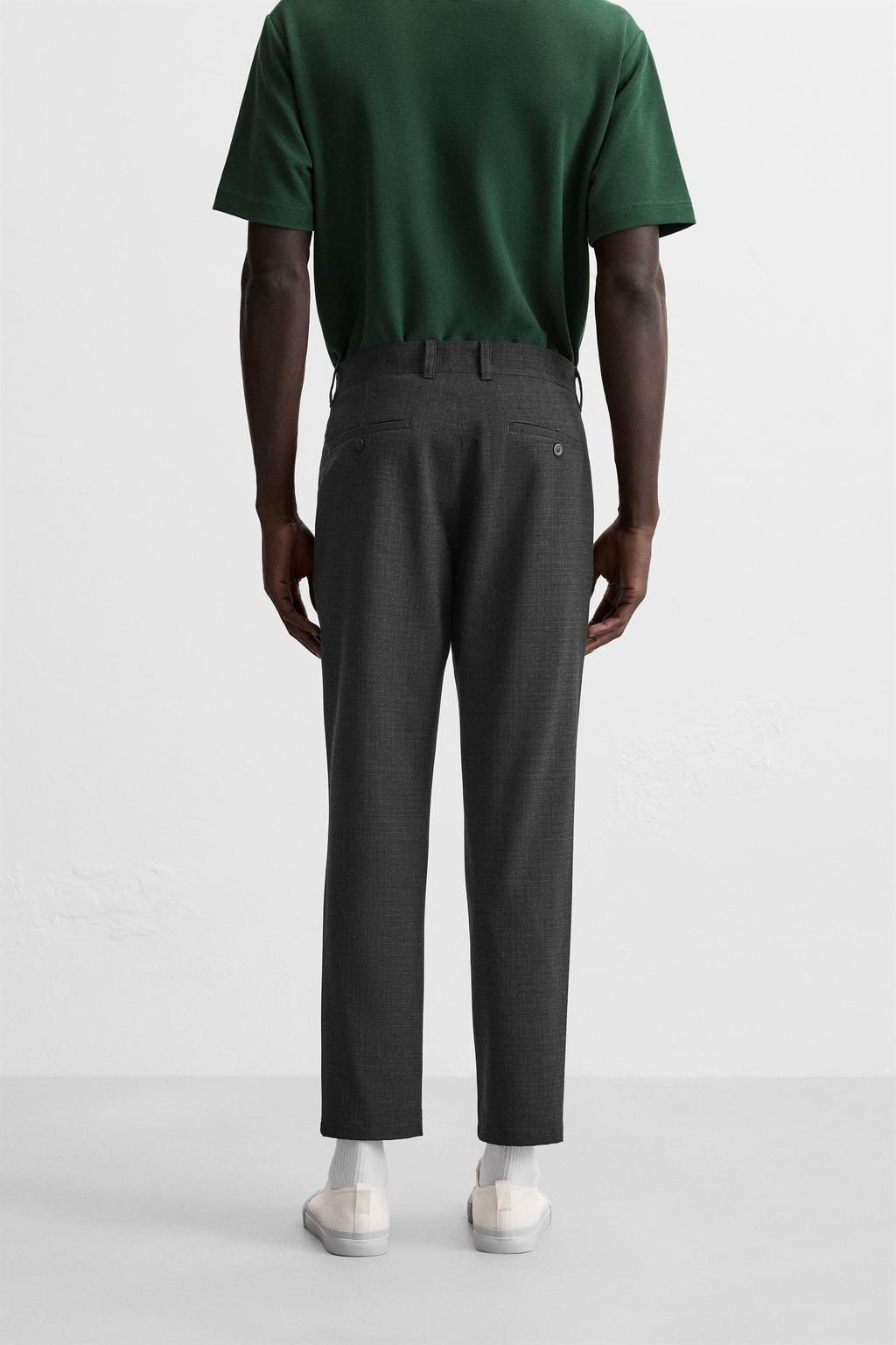 TEXTURED COMFORT TROUSERS - Zara фото 12