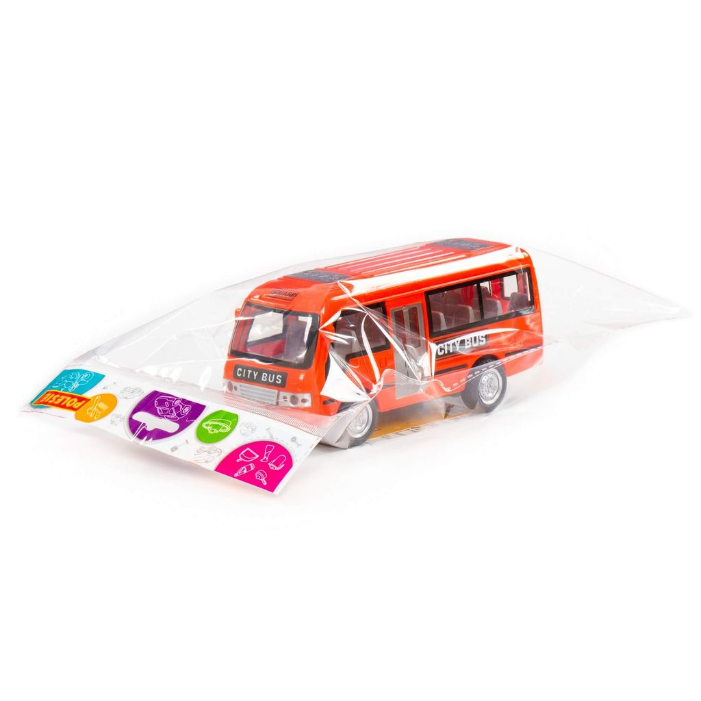 Городской автобус, автомобиль инерционный (со светом и звуком) (в пакете) - Полесье фото 10