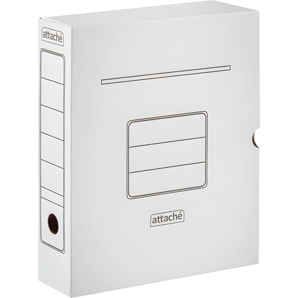 Короб архивный белый ATTACHE 75мм гофрокартон, 5шт.уп