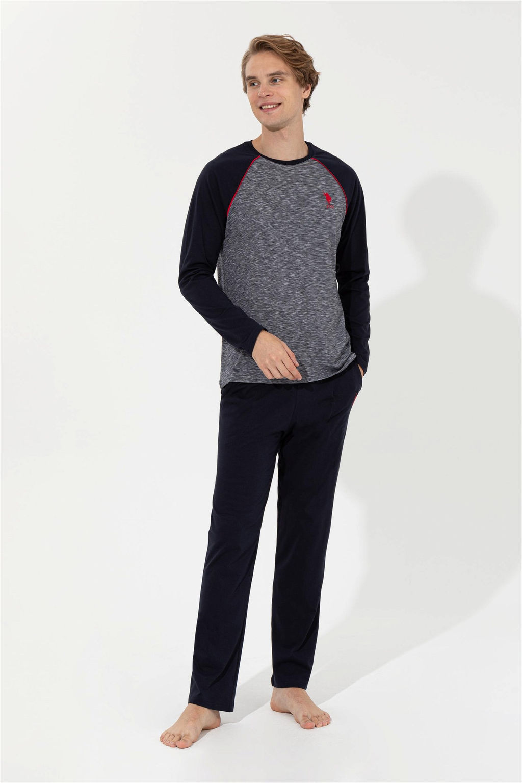 Erkek Lacivert Pijama Tak_m_ Sepette S_rpriz _ndirim - U.s. polo assn фото 2