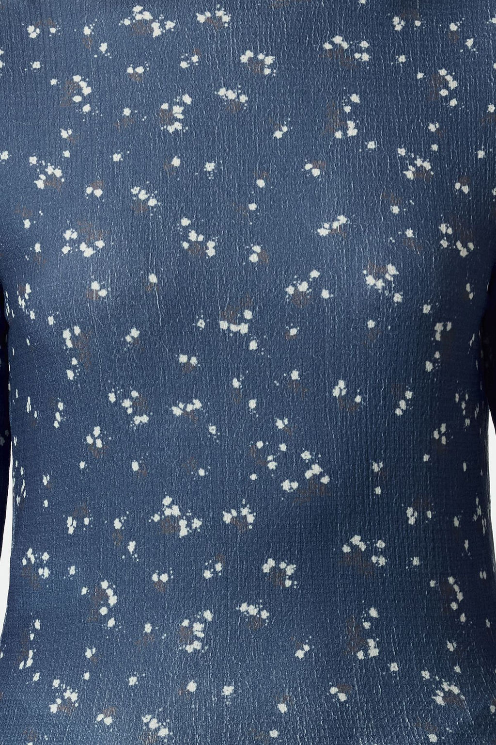 Indigo Bask?l? Fitted/Vucuda Oturan Burumcuk/Dokulu Esnek Orme Bluz TWOAW25BZ00111 - Trendyolmilla фото 3