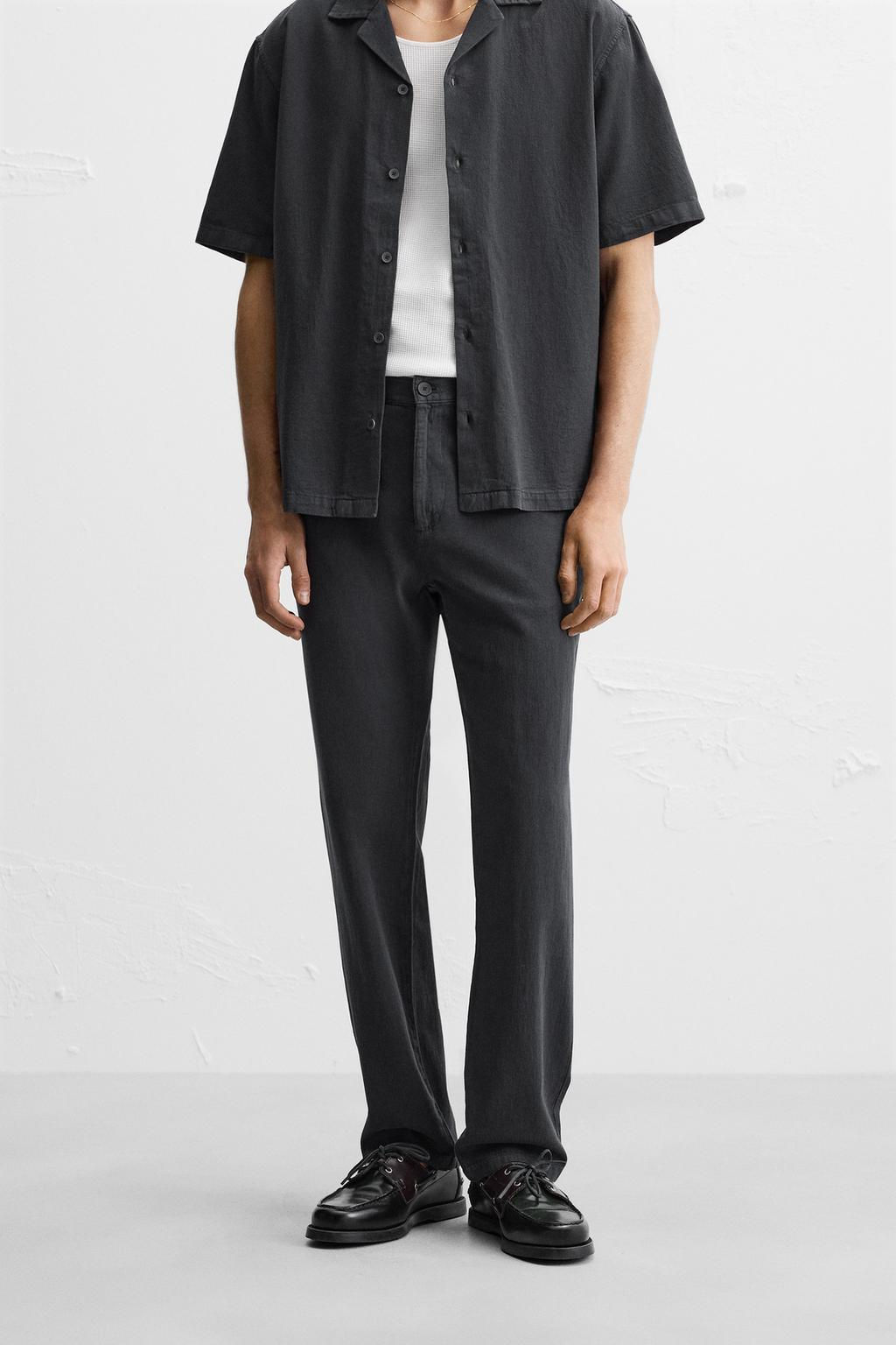 COTTON - LINEN TROUSERS - Zara фото 2