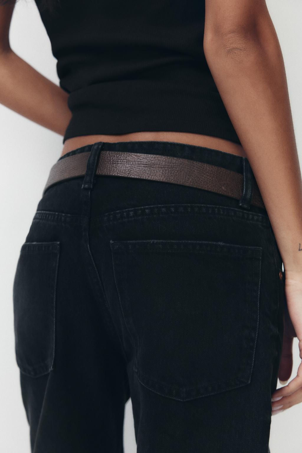 TRF WIDE-LEG MID-RISE FULL LENGTH JEANS - Zara фото 6