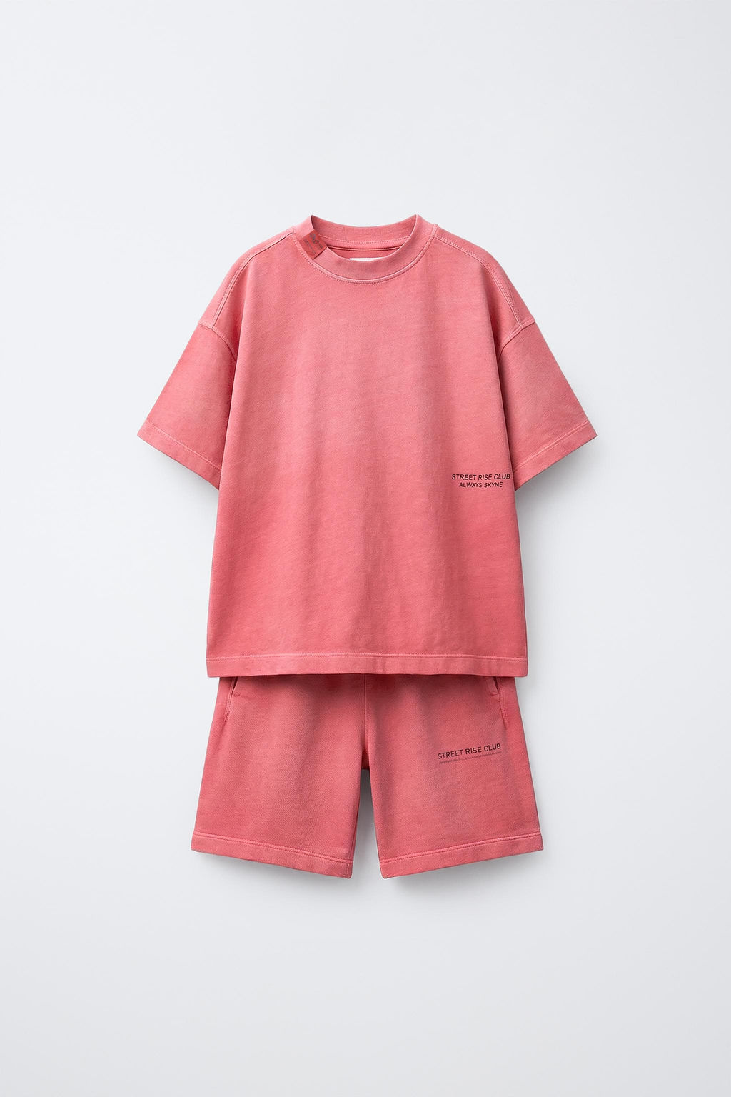 T-SHIRT AND BERMUDA SHORTS SET WITH SLOGAN - Zara фото 14
