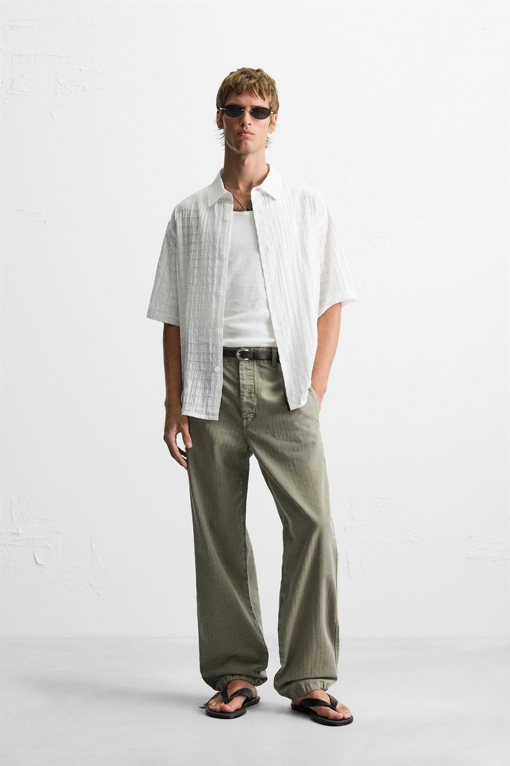 TEXTURED CHECK SHIRT