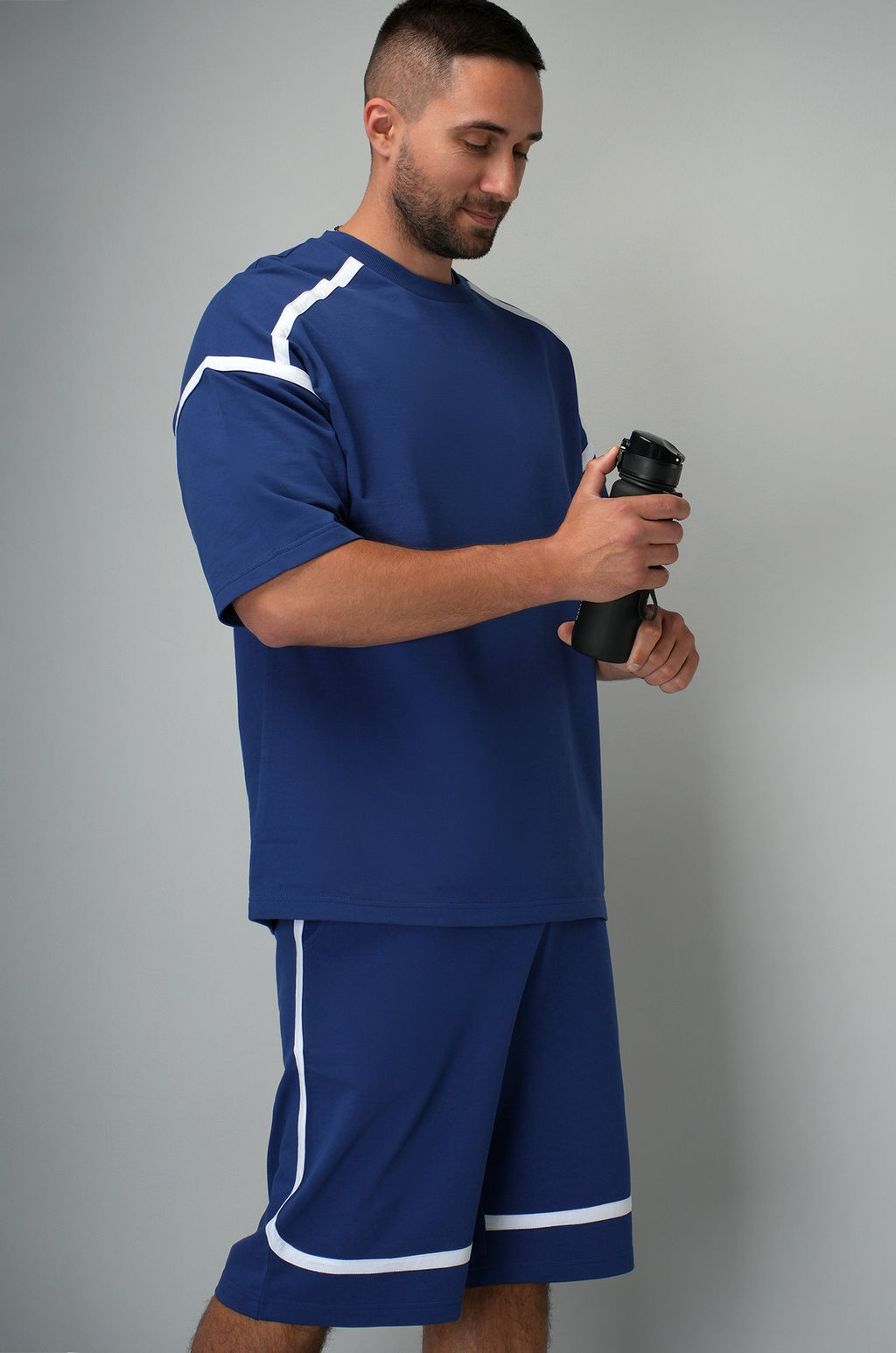 Мужской костюм оверсайз из футера двухнитки Happyfox - Happy fox фото 8