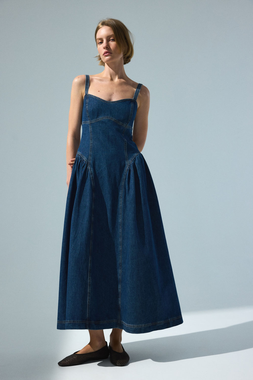 Vestido denim con falda acampanada - H&m фото 4