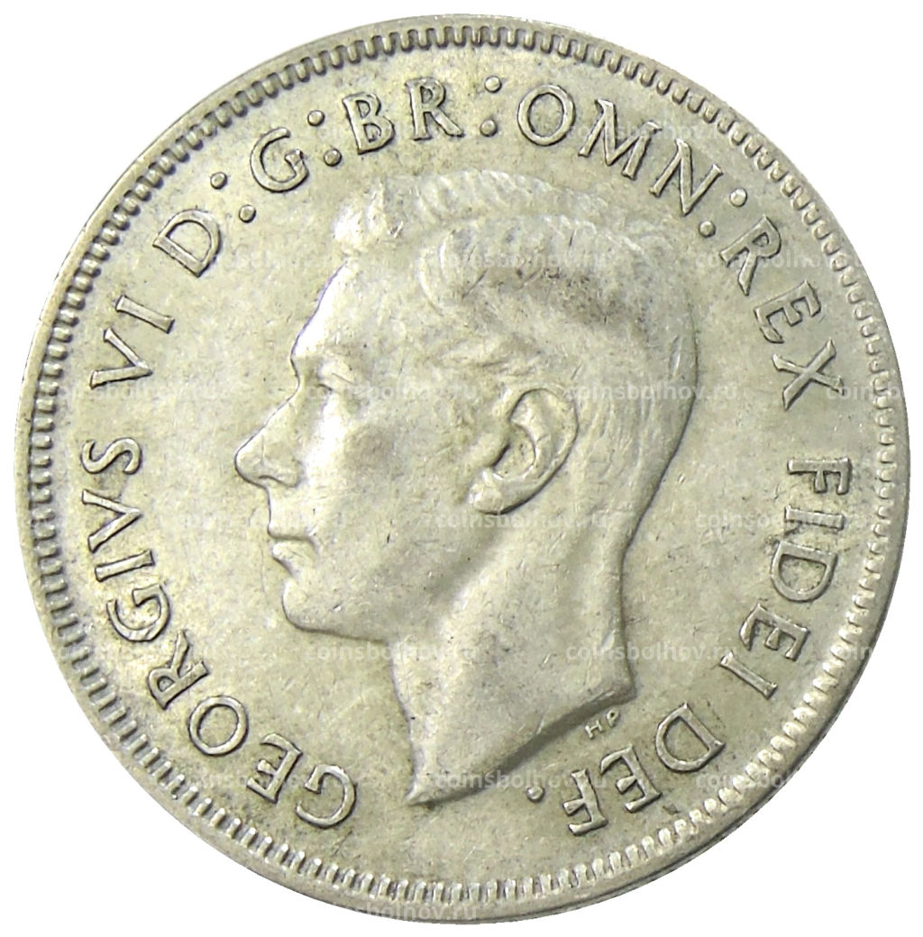 1 флорин (2 шиллинга) 1951 года Австралия  50 лет Федерации