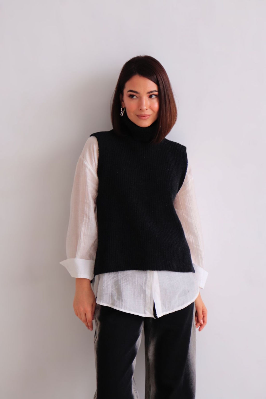 Martichelli Жилет вязаный чёрный  фото 20