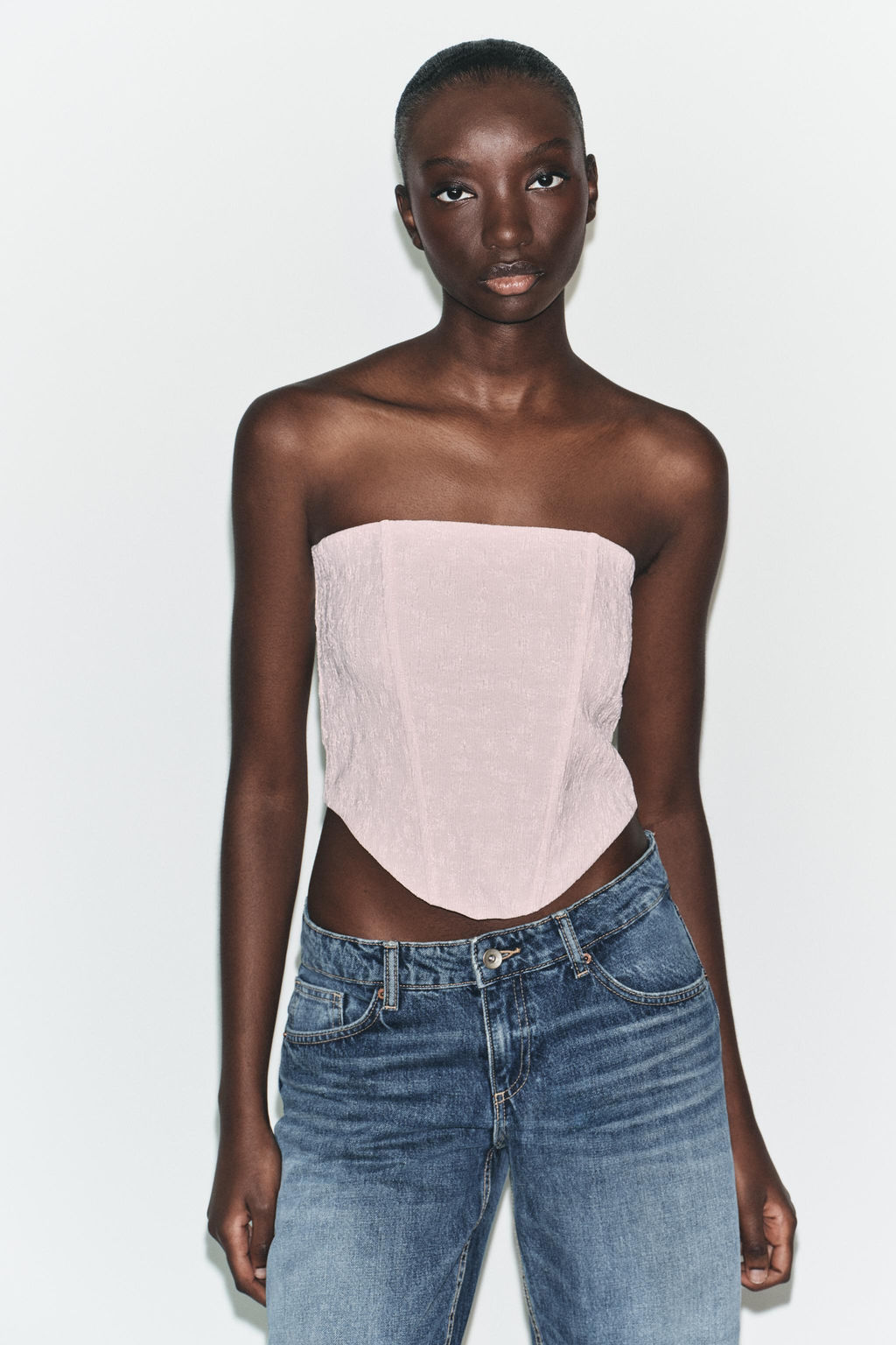 TOP CORSETERO TEXTURA / Rosa pastel - Zara фото 6
