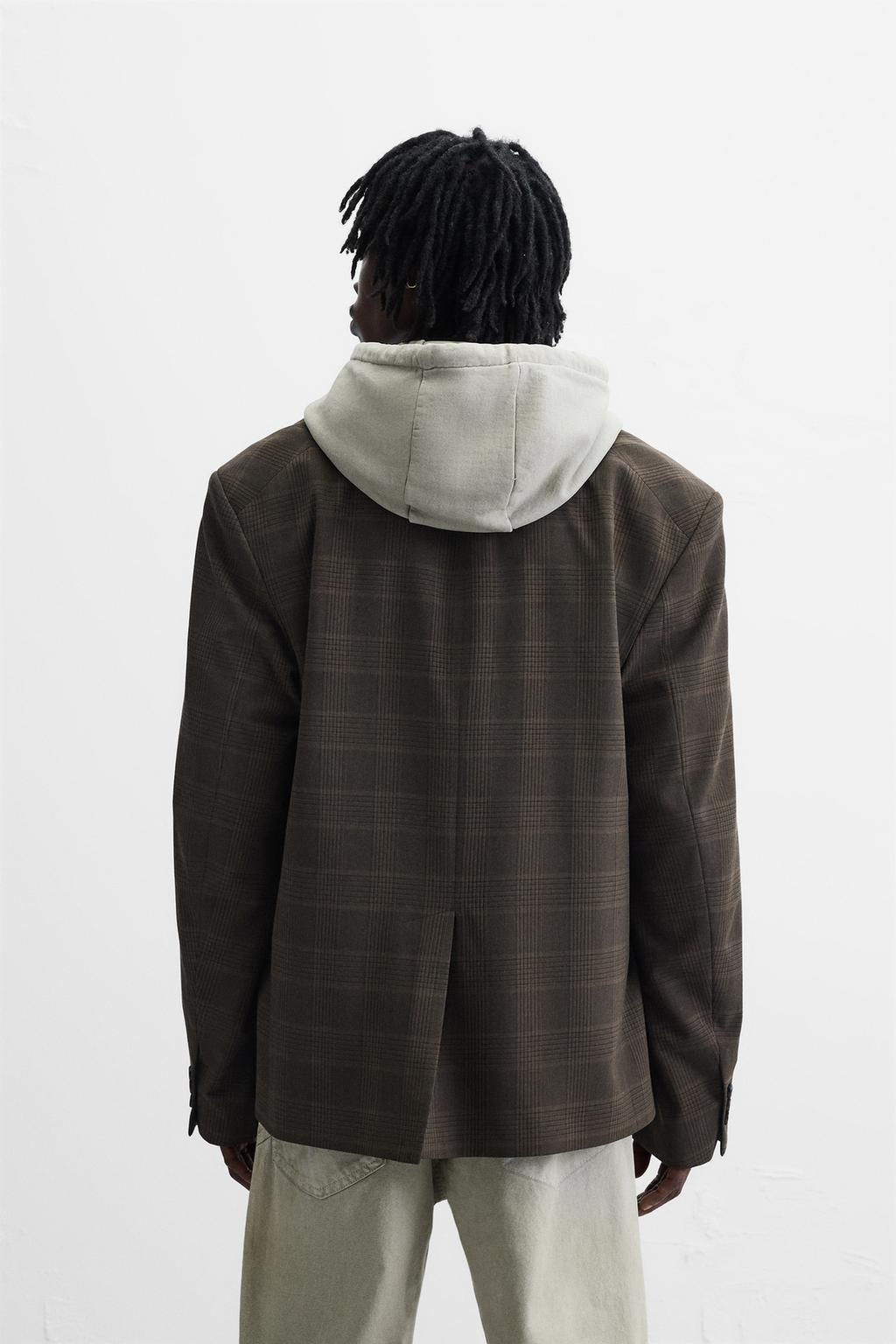 OVERSIZE CHECK BLAZER - Zara фото 4