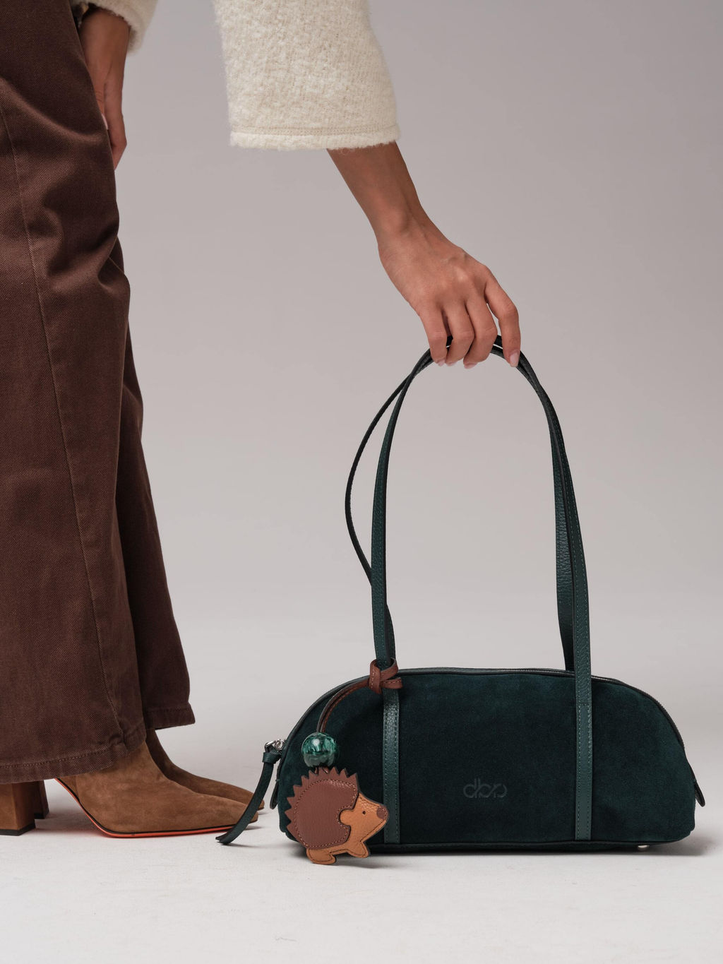 Замшевая сумка Ezhik DBR 31225 форест  фото 6