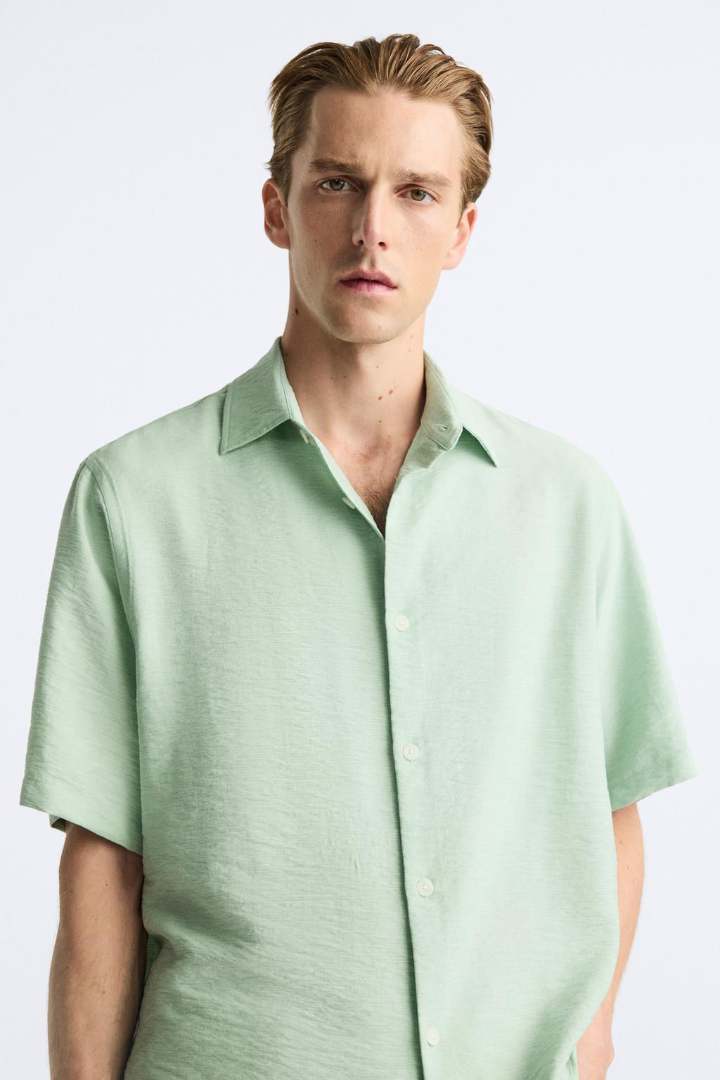 DOKULU VISKOZ KARISIMLI GOMLEK - Zara фото 15