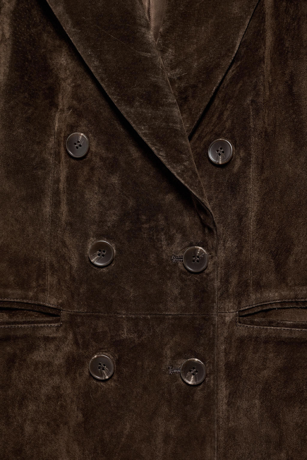 DOUBLE-BREASTED 100% LEATHER SUEDE BLAZER - Zara фото 10