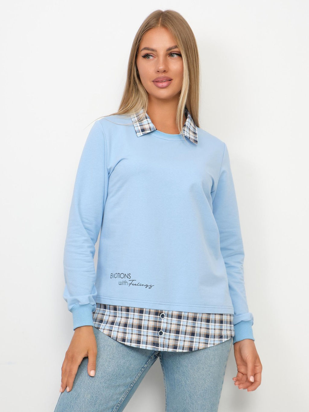 Толстовка женская Аврора голубой