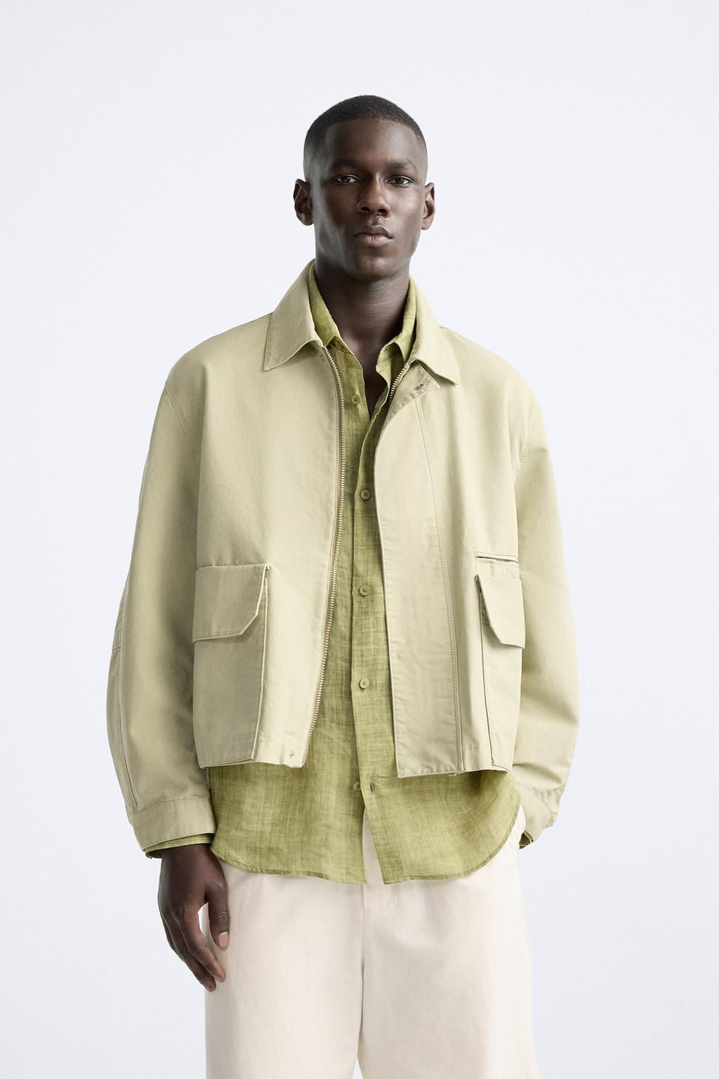 CROPPED FIT JACKET WITH POCKETS - Zara фото 3