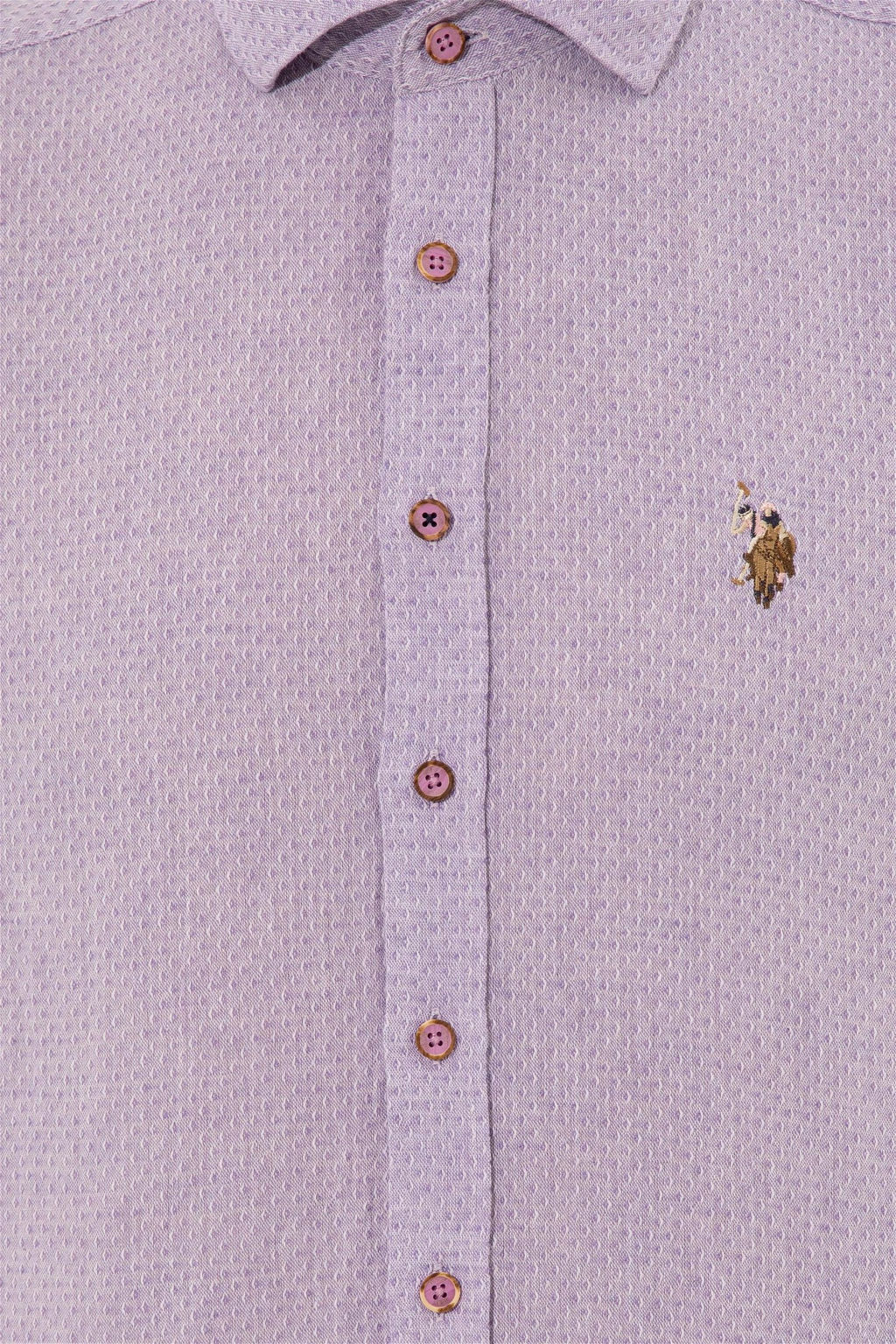 U. S. Polo Assn / Мужская фиолетовая рубашка с длинным рукавом - U.s. polo assn фото 6