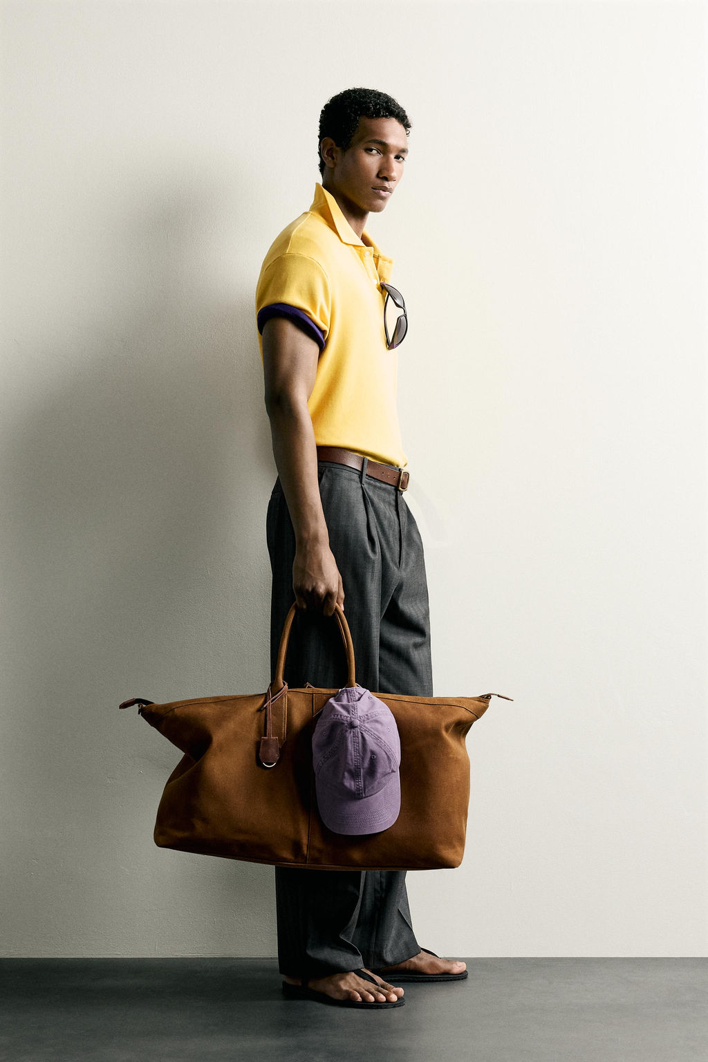 SUDADERA POLO REGULAR FIT MANGA CORTA / Amarillo - Zara фото 4
