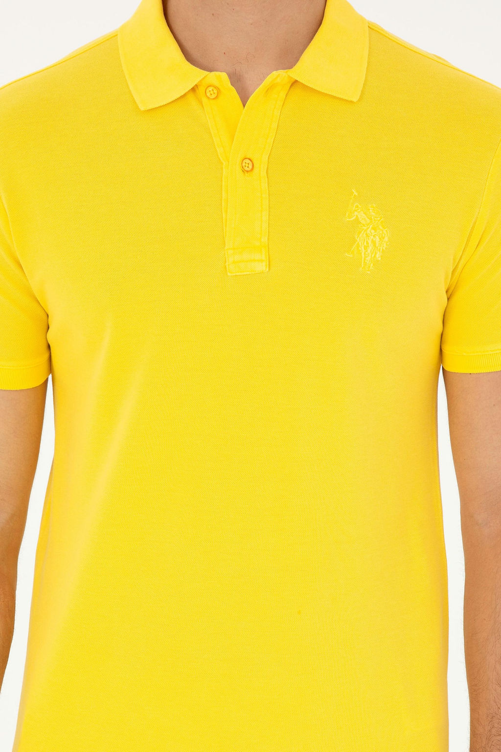 Мужская желтая базовая футболка Неожиданная скидка в корзине - U.s. polo assn фото 6