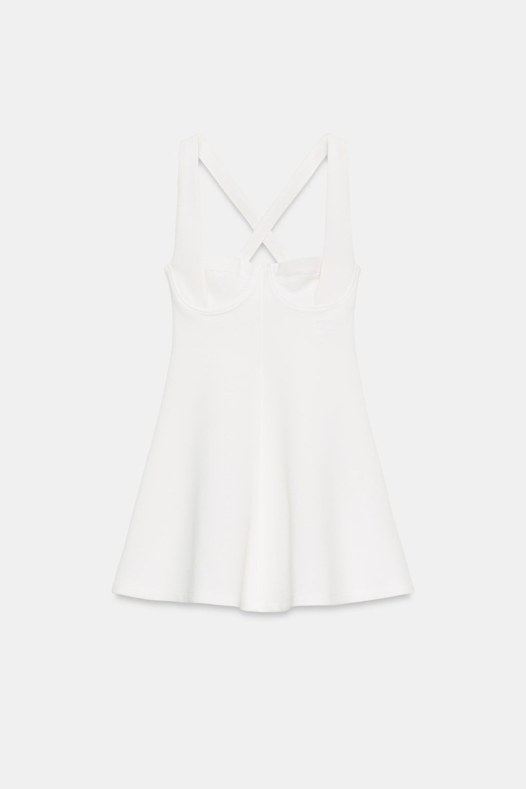 VESTIDO CORTO SKATER / Blanco roto - Zara фото 7