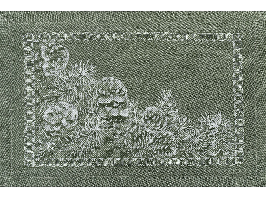 19С229-ШР 45*30 Салфетка "Сосновый бор" цв. 81 рис. 490 зеленый