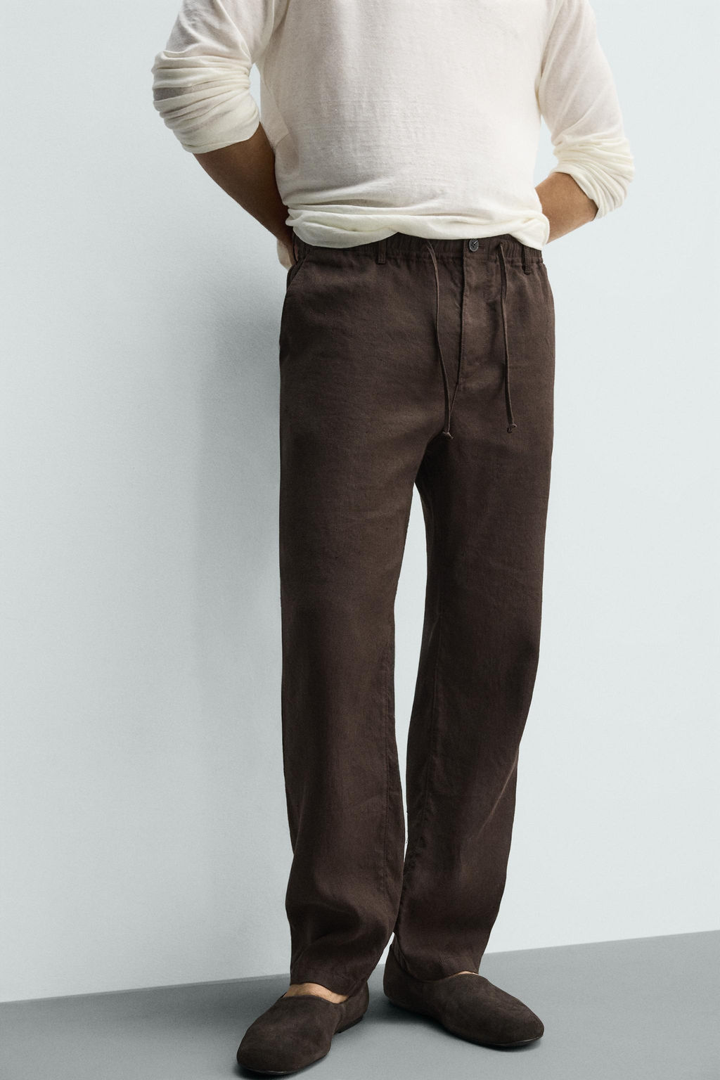 PANTAL?N RELAXED FIT ALGOD?N - LINO / Crudo - Zara фото 6
