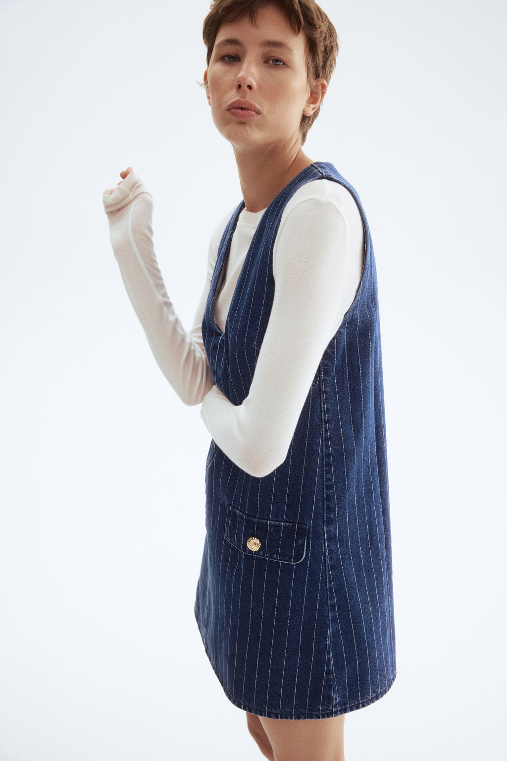 Vestido denim con escote en V - H&m фото 6