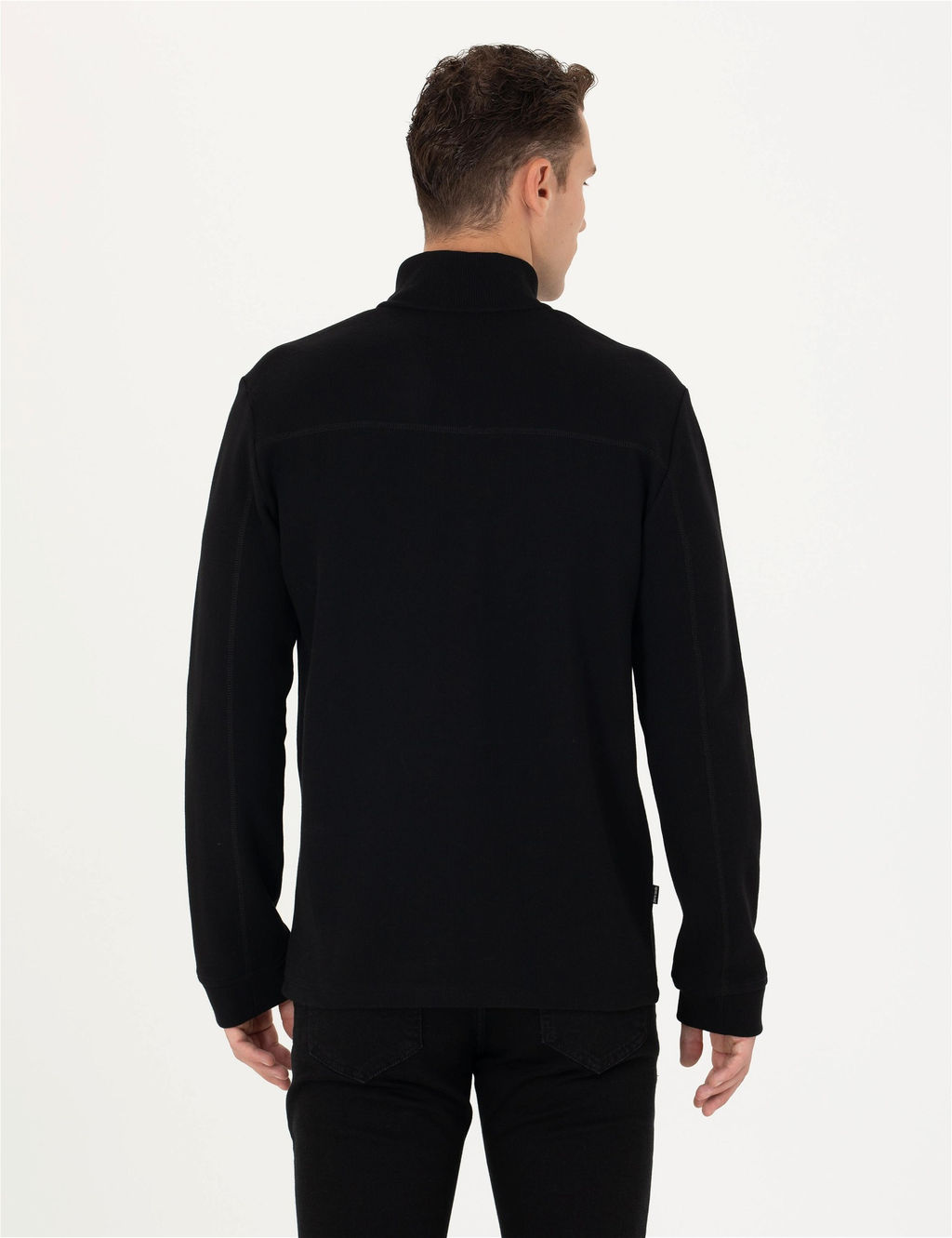 Siyah Regular Fit Sweatshirt - Pierre cardin фото 5
