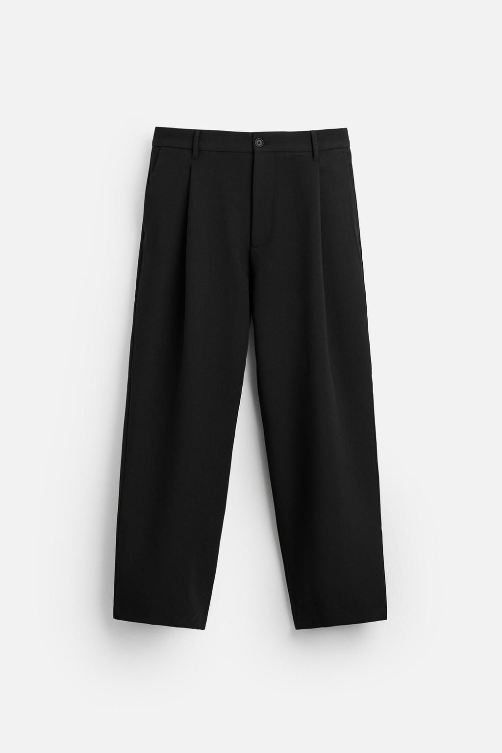 RELAXED FIT PLEATED TROUSERS - Zara фото 6