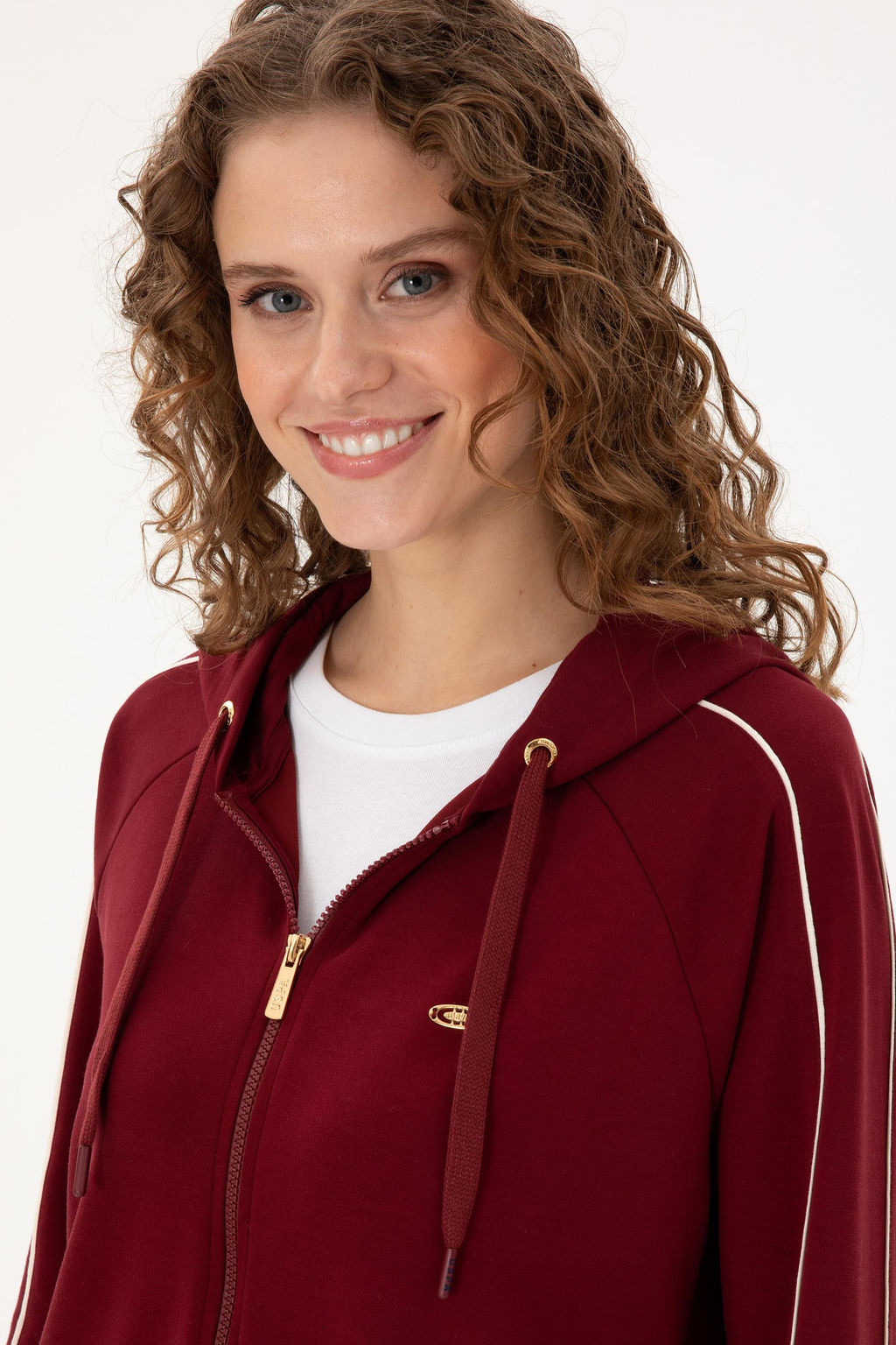 Женский бордово-красный свитшот Неожиданная скидка в корзине - U.s. polo assn фото 2