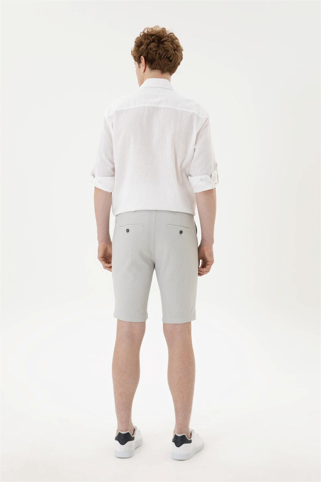 Мужские серые тканые шорты - U.s. polo assn фото 4