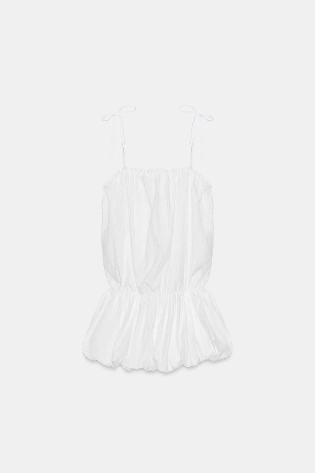 VESTIDO NYLON GLOBO / Blanco - Zara фото 6