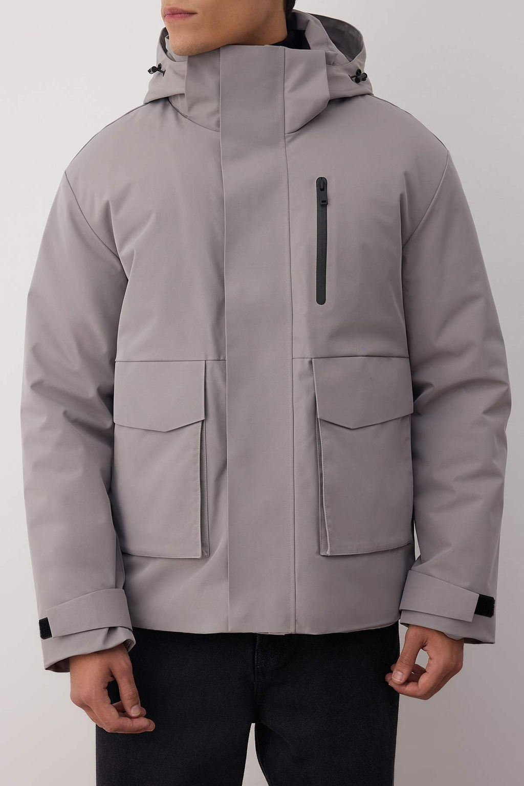 Gri Fitted K?sl?k Kal?n Parka Erkek Mont TMNAW26MO00007 - Trendyolmilla фото 3
