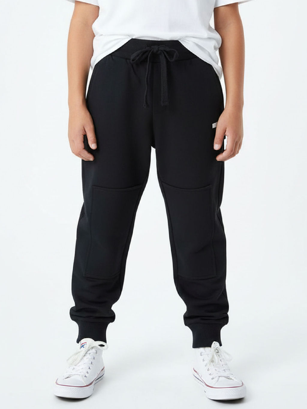 Брюки для мальчика с заплатками 22-0272 черный - Mini maxi фото 3