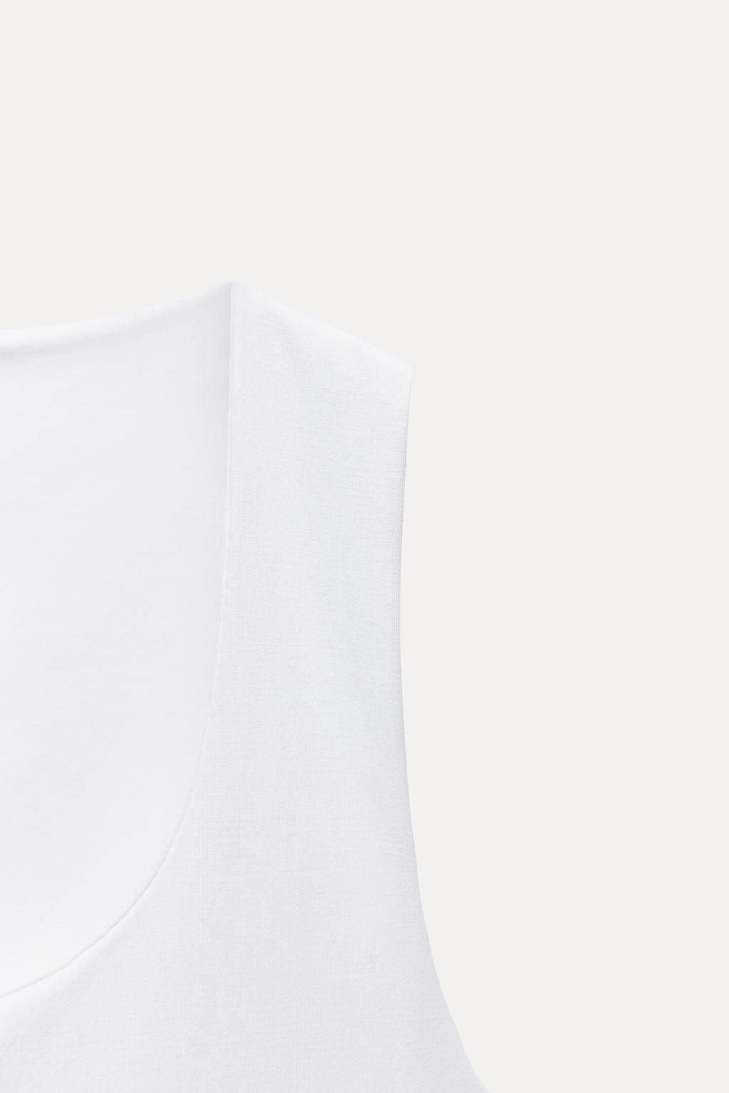 WIDE STRAP POLYAMIDE VEST TOP - Zara фото 6