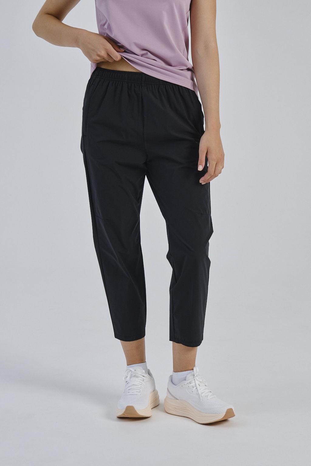 Брюки текстильные удлиненные Черный