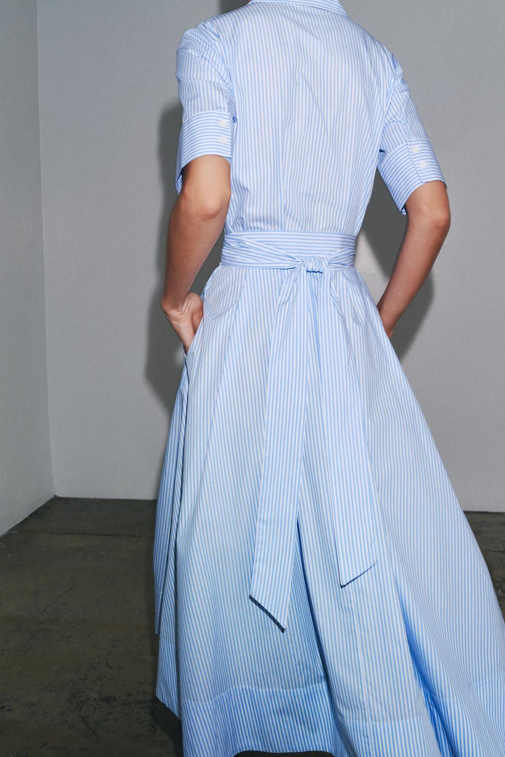 ZW COLLECTION POPLIN SHIRT DRESS - Zara фото 3