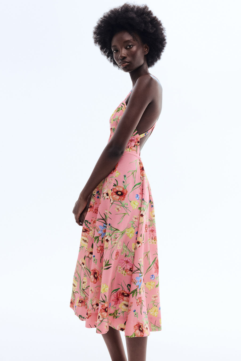 Vestido acampanado en mezcla de lino - H&m фото 2