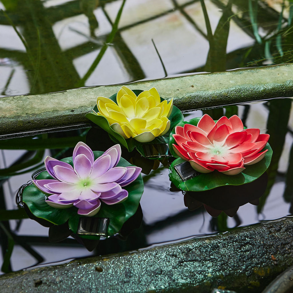 USL-S-827/PT060 YELLOW WATERLILY Садовый светильник на солнечной батарее Желтая кувшинка. Плавающий. 1 светодиода. Теплый белый свет. 1*ААA Ni-Mh аккумулятор в/к. IP44. TM Uniel - Volpe фото 6
